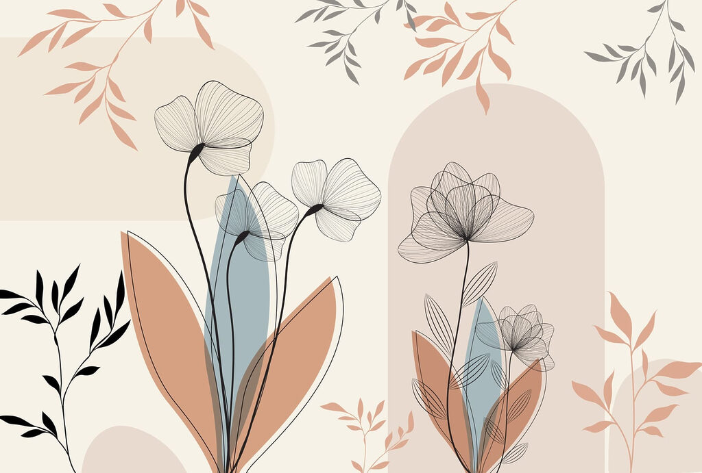 Linhas florais em arcos — design completo