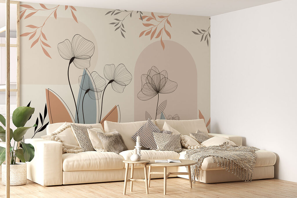 Linhas florais em arcos — interior 1