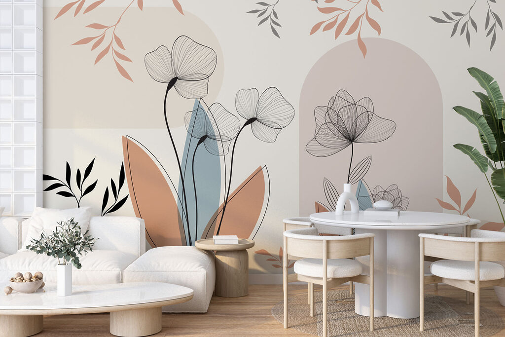 Linhas florais em arcos — interior 3