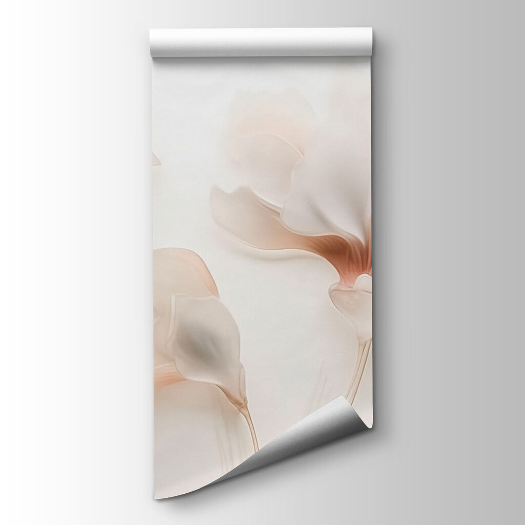 Flores creme em hastes — vista do produto