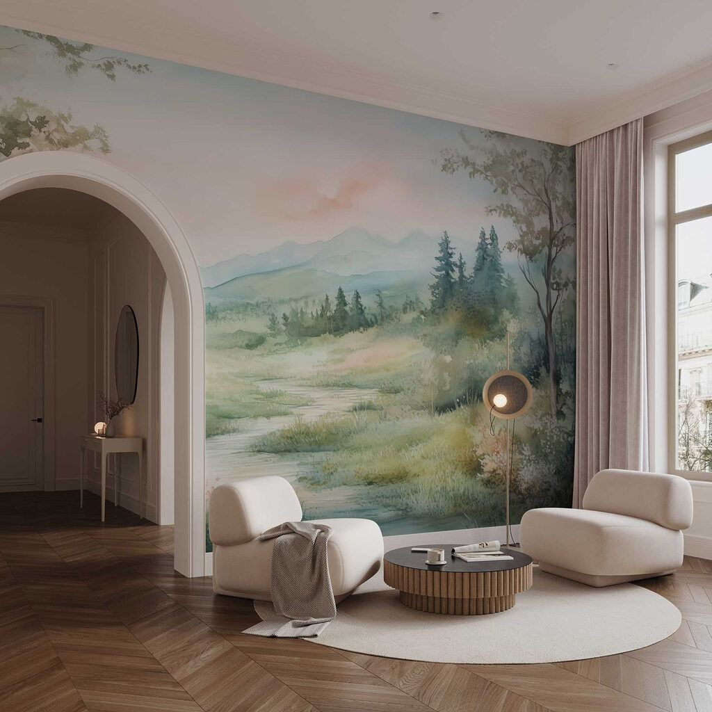 Prado com montanhas azuis — interior 3