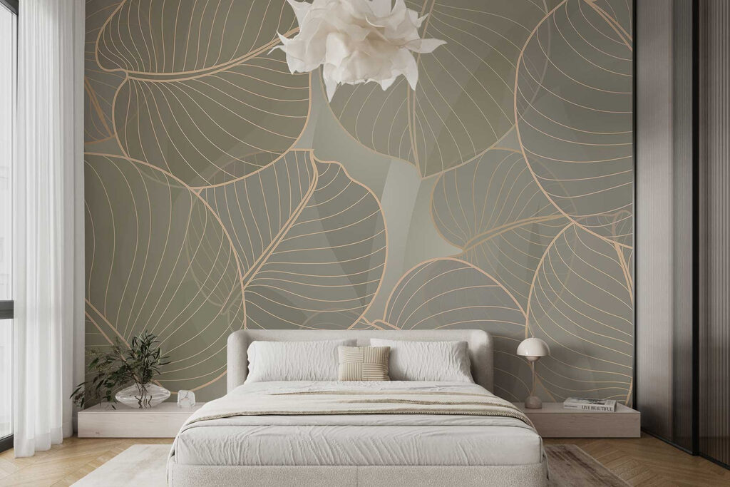 Bordas de folha verde-oliva — interior 3