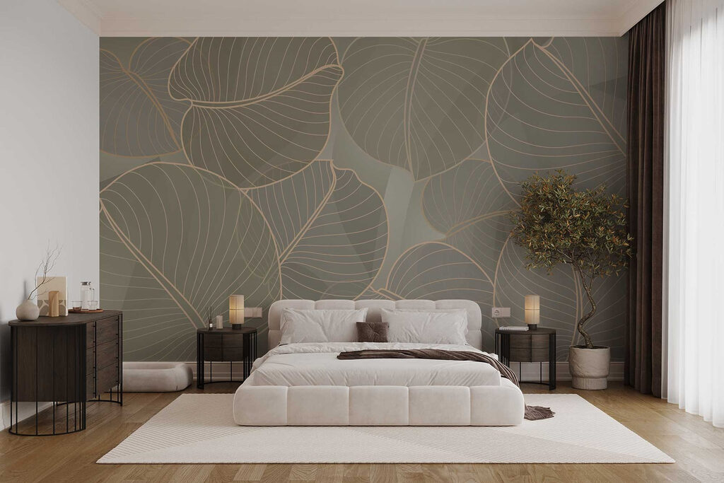 Bordas de folha verde-oliva — interior 4