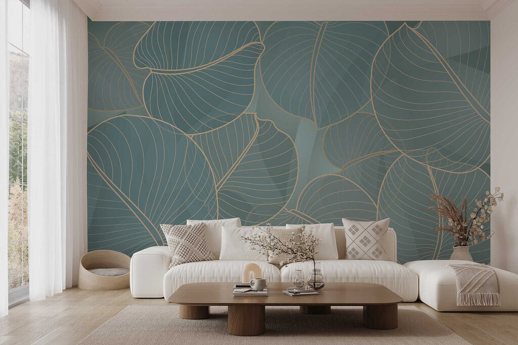 Bordas de folha verde-oliva — interior 4