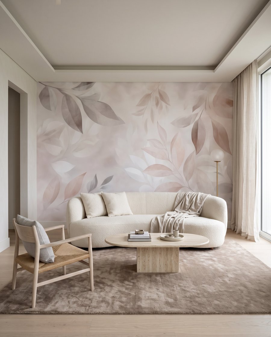 Folhas em sombras rosadas — interior 2