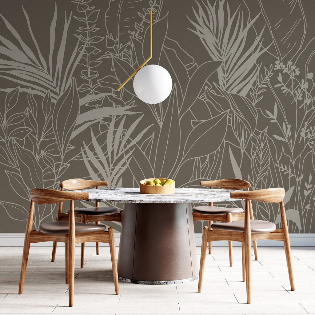 Ramos tropicais em linhas — interior 2