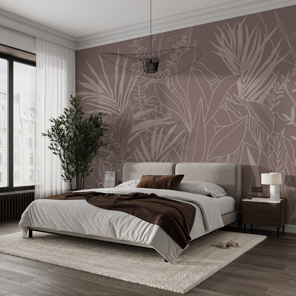 Ramos tropicais em linhas — interior 1