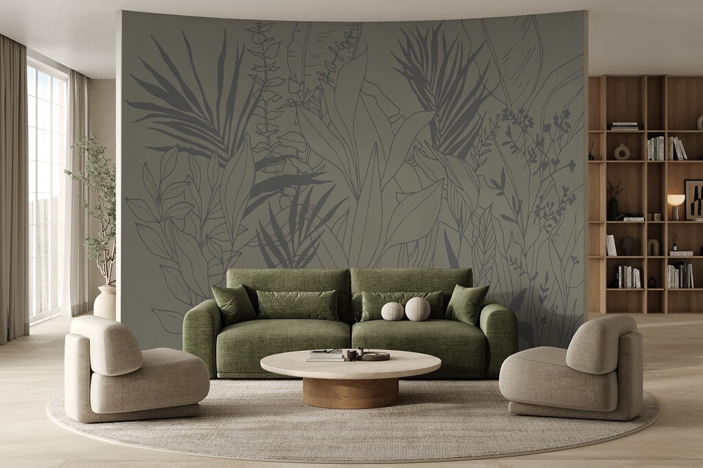 Ramos tropicais em linhas — interior 2
