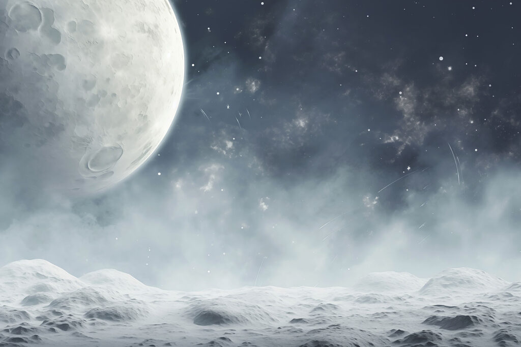 Lua sobre a neve — design completo