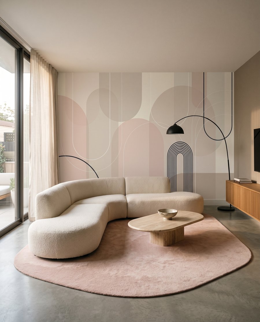 Arcos com círculos pastel — interior 4