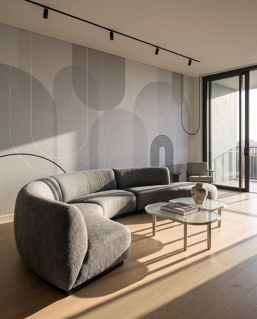 Arcos com círculos pastel — interior 3