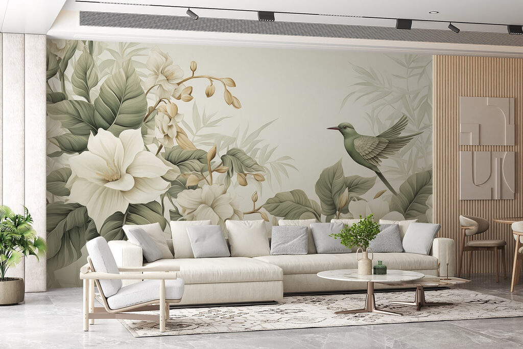 Colibri entre flores brancas — interior 3