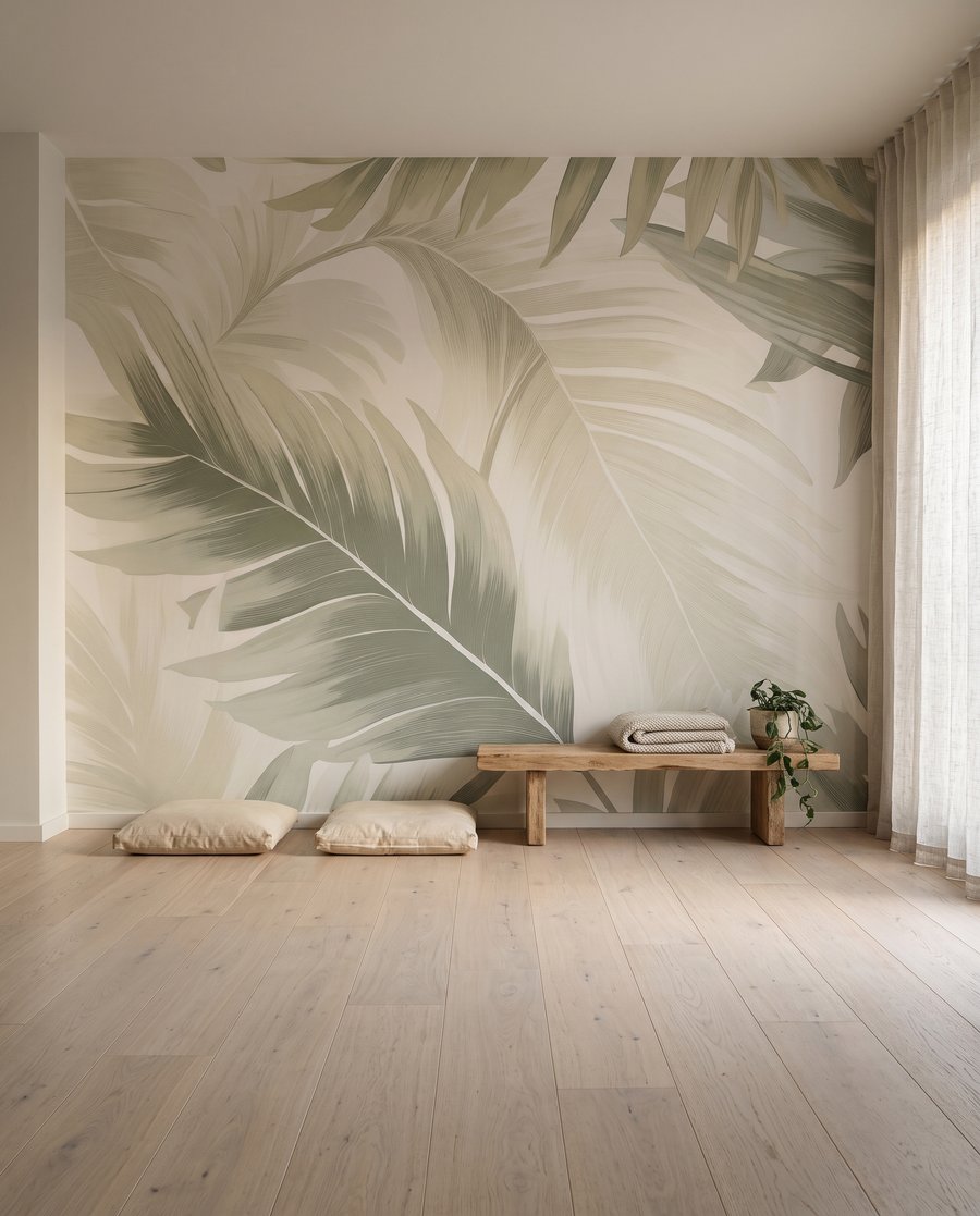 Folhas de palmeira sobrepostas — interior 4