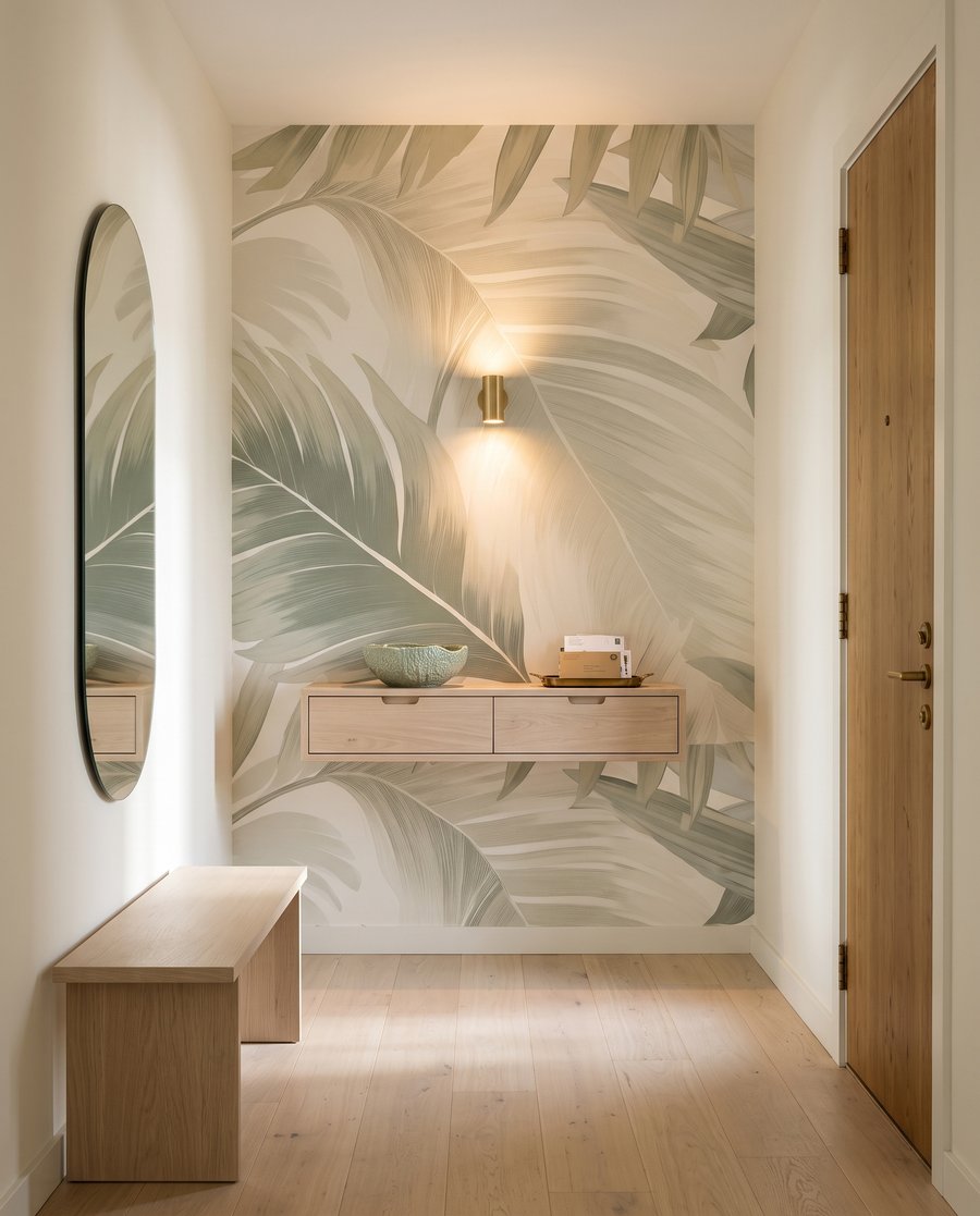Folhas de palmeira sobrepostas — interior 5