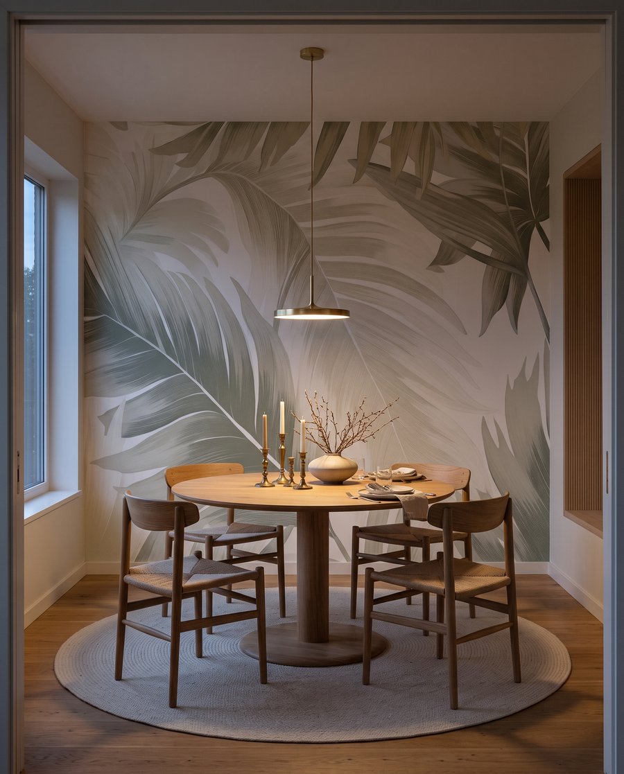 Folhas de palmeira sobrepostas — interior 7