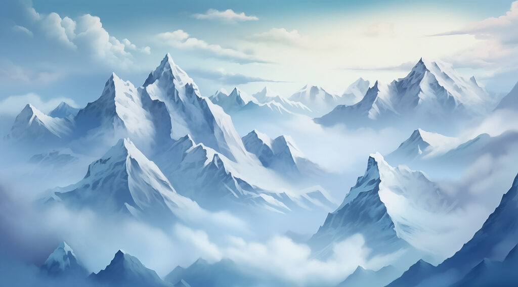 Picos acima das nuvens — design completo