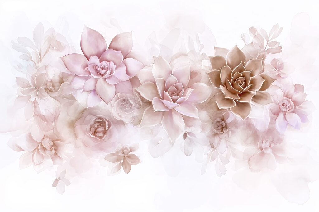 Rosetas cor-de-rosa — design completo