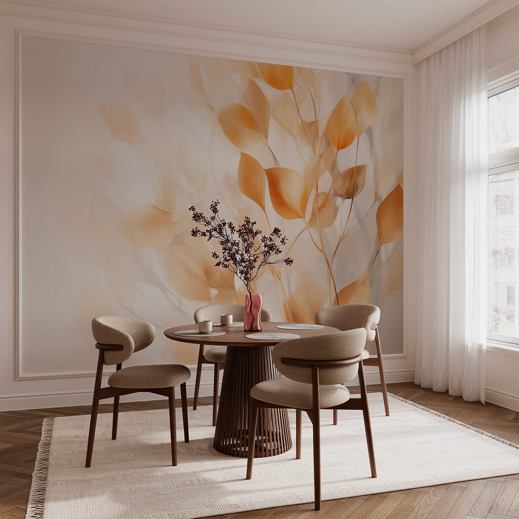 Folhas ocre em contraluz — interior 2