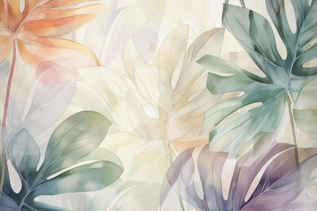 Folhas soltas em leque — design completo