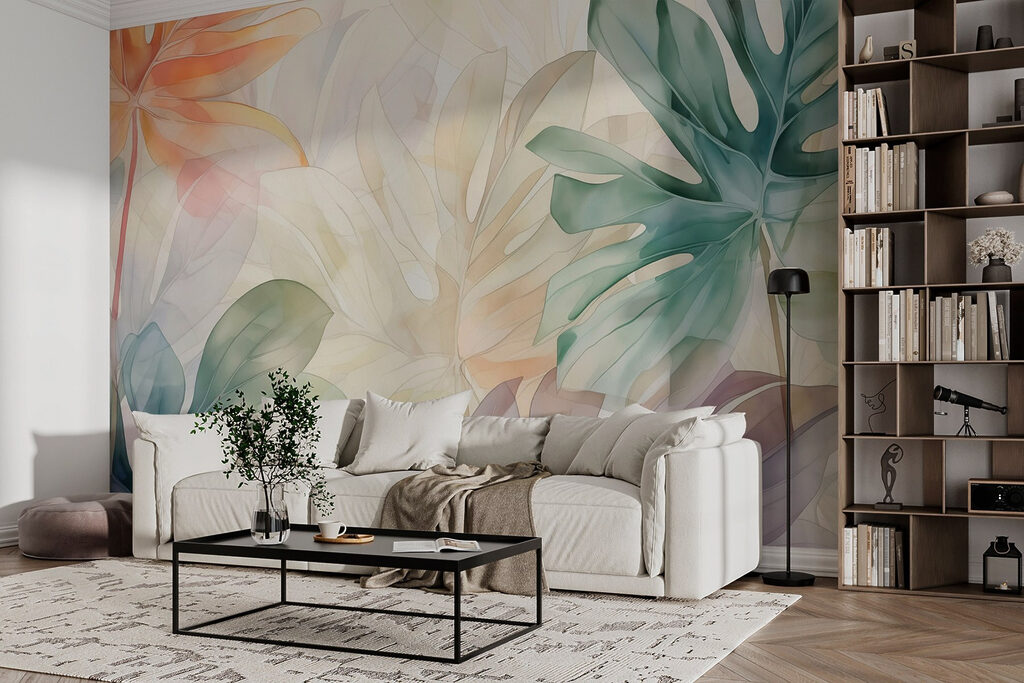 Folhas soltas em leque — interior 2