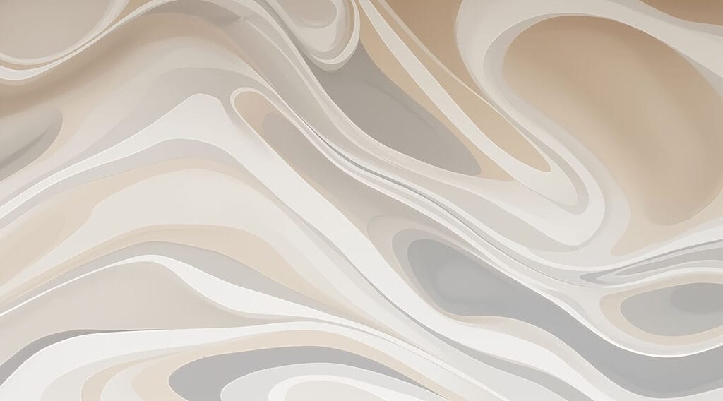 Arcos suaves em cinzento-bege — design completo