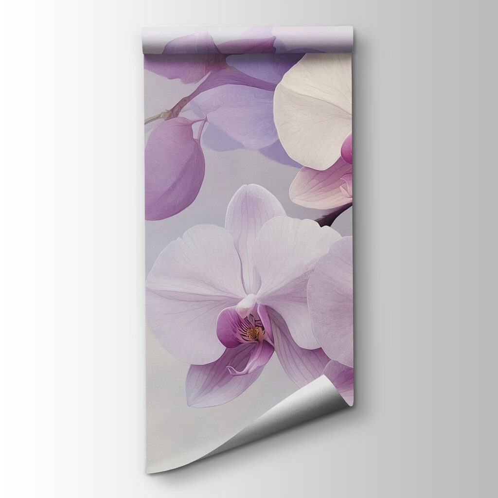 Orquídeas entre folhas roxas — vista do produto
