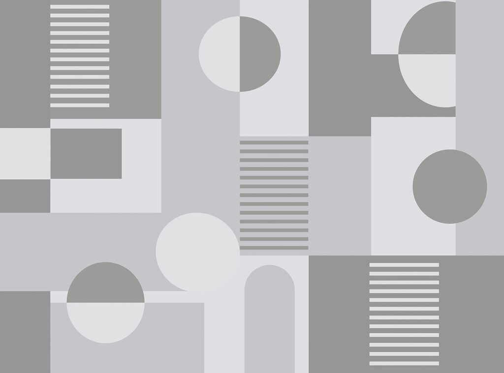 Formas redondas em cinzento — design completo