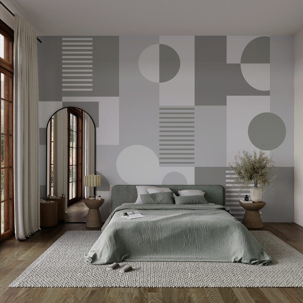 Formas redondas em cinzento — interior 1