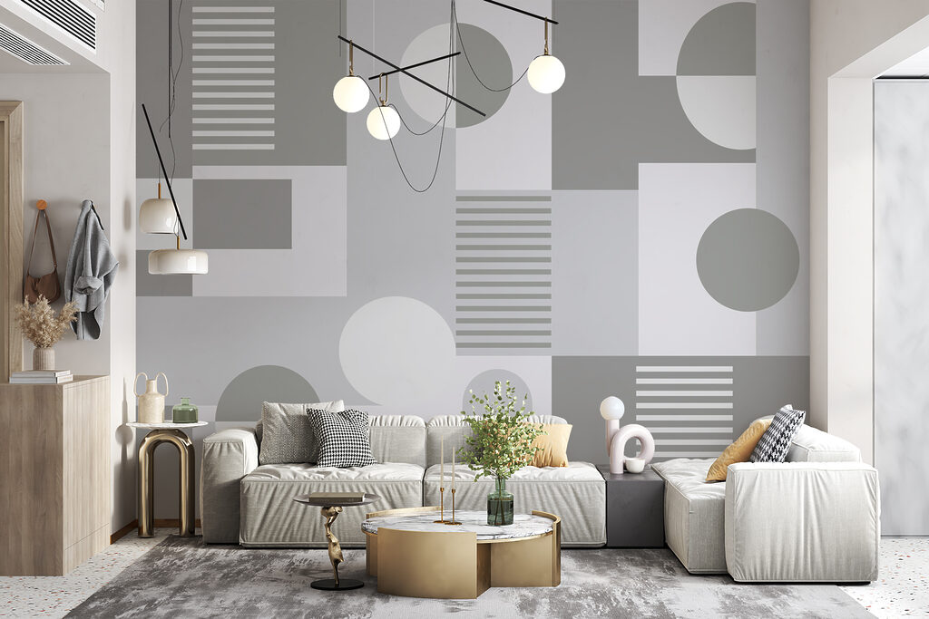 Formas redondas em cinzento — interior 3
