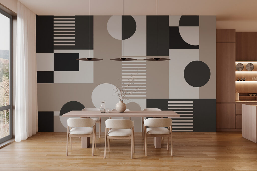 Formas redondas em cinzento — interior 3