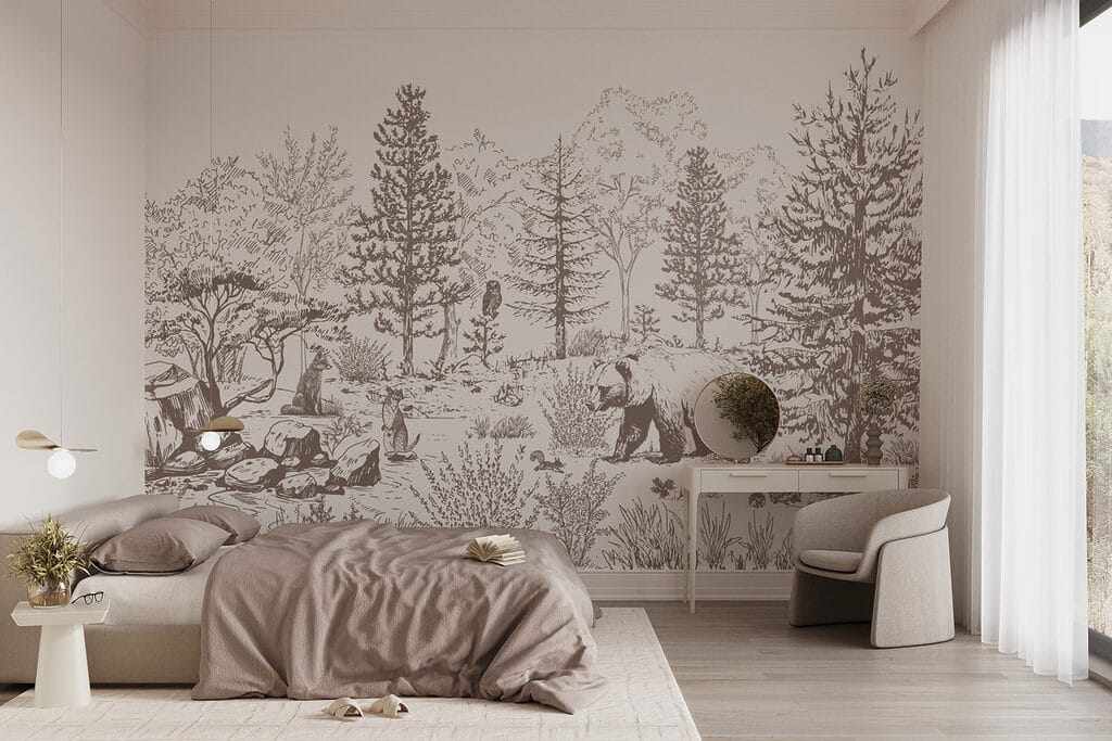 Ursos desenhados no bosque — interior 2