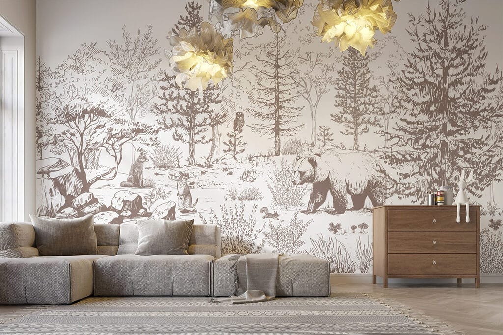 Ursos desenhados no bosque — interior 4