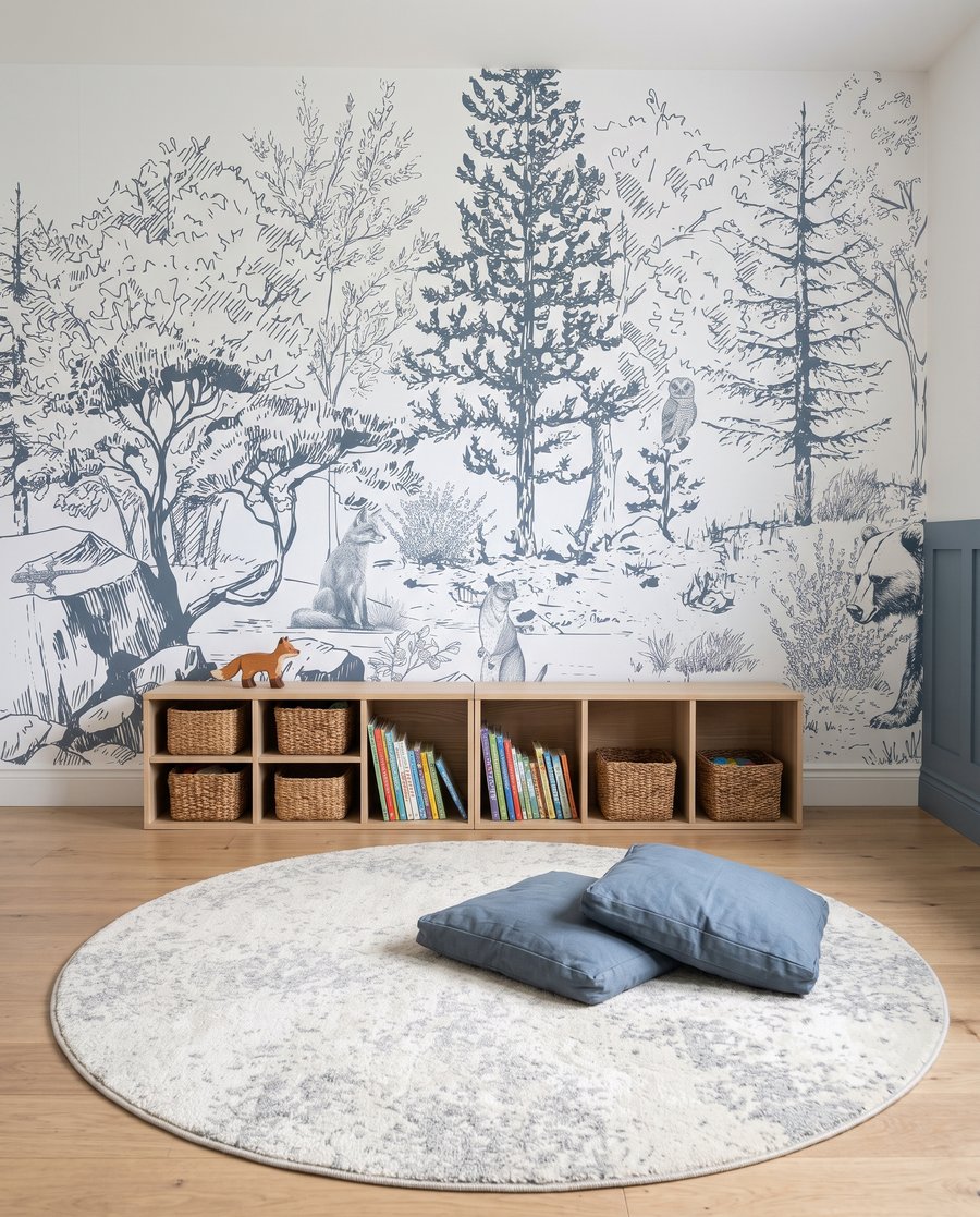 Ursos desenhados no bosque — interior 2