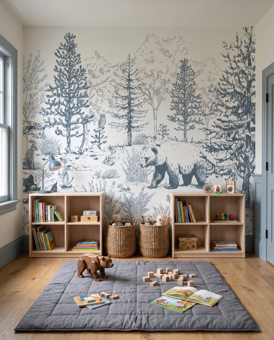 Ursos desenhados no bosque — interior 5