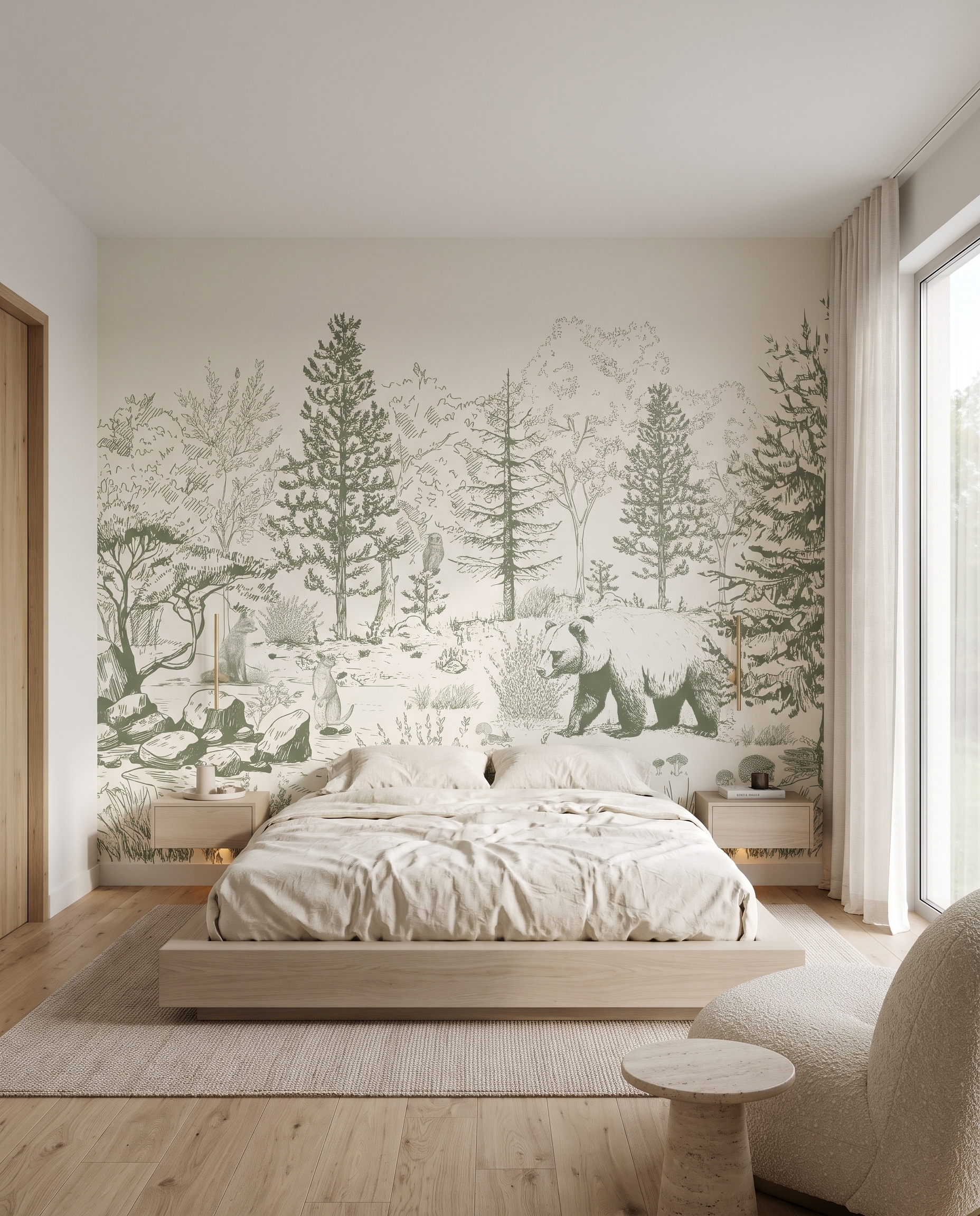 Ursos desenhados no bosque — interior 2