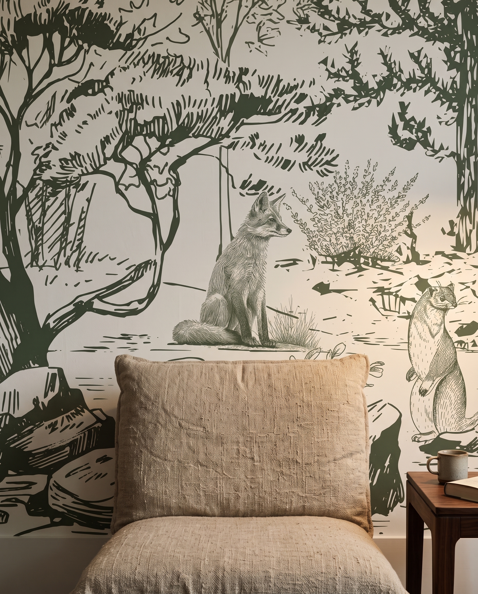 Ursos desenhados no bosque — interior 3