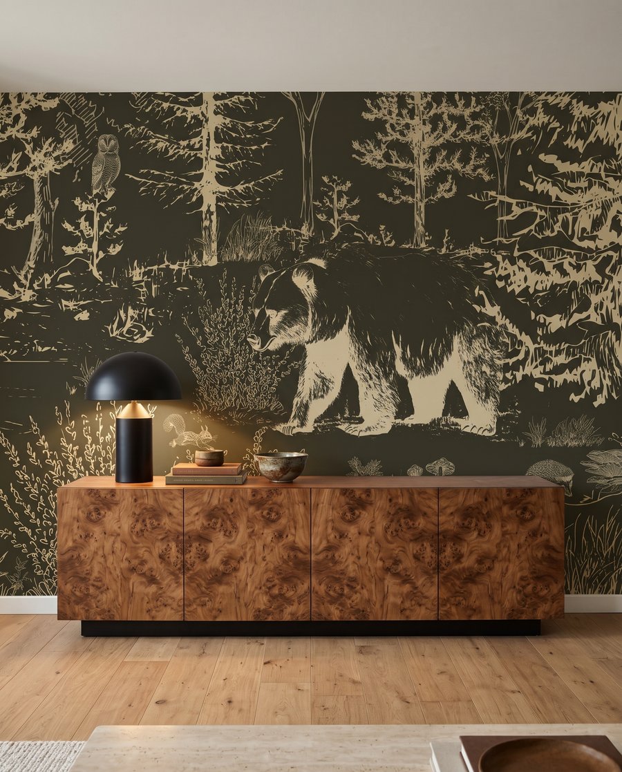 Ursos desenhados no bosque — interior 3