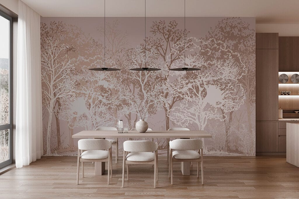 Árvores em linhas contrastantes — interior 4
