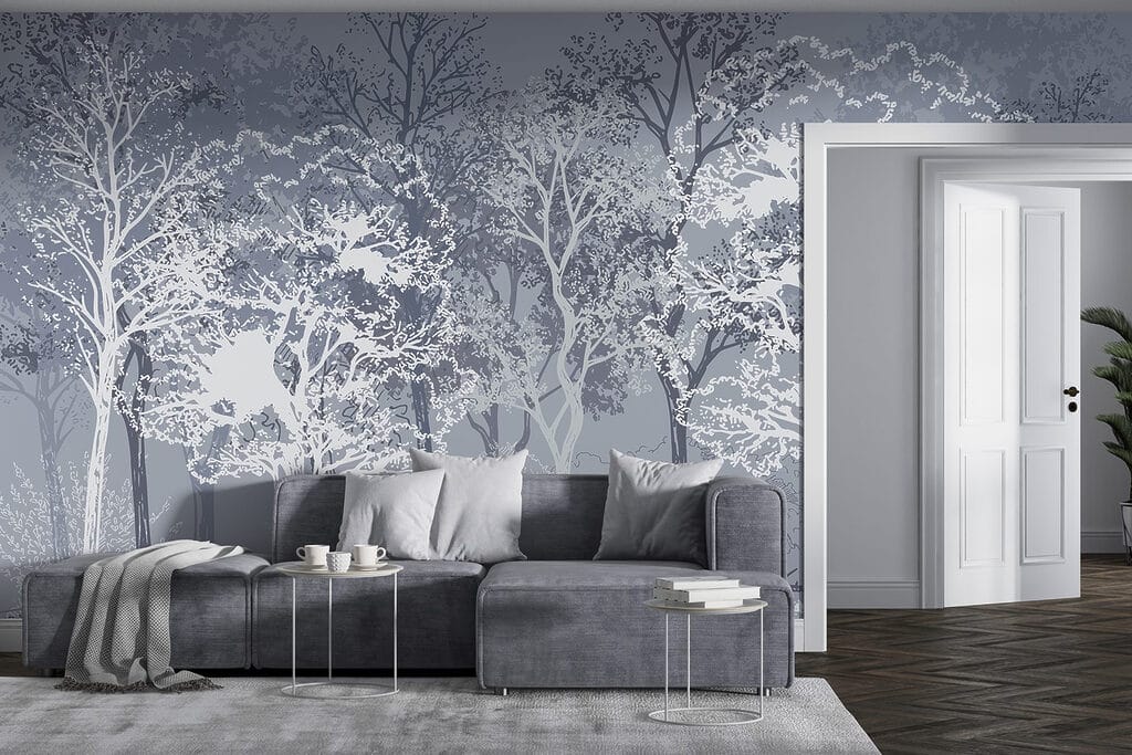Árvores em linhas contrastantes — interior 1