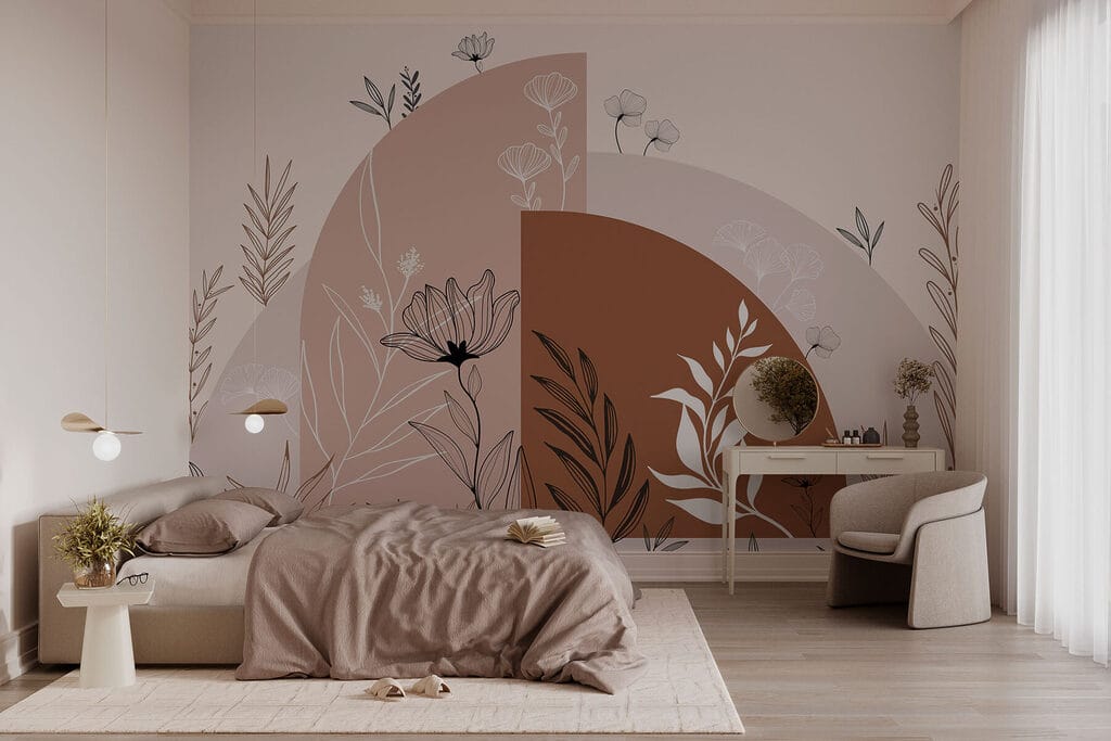Flores sobre formas redondas — interior 1