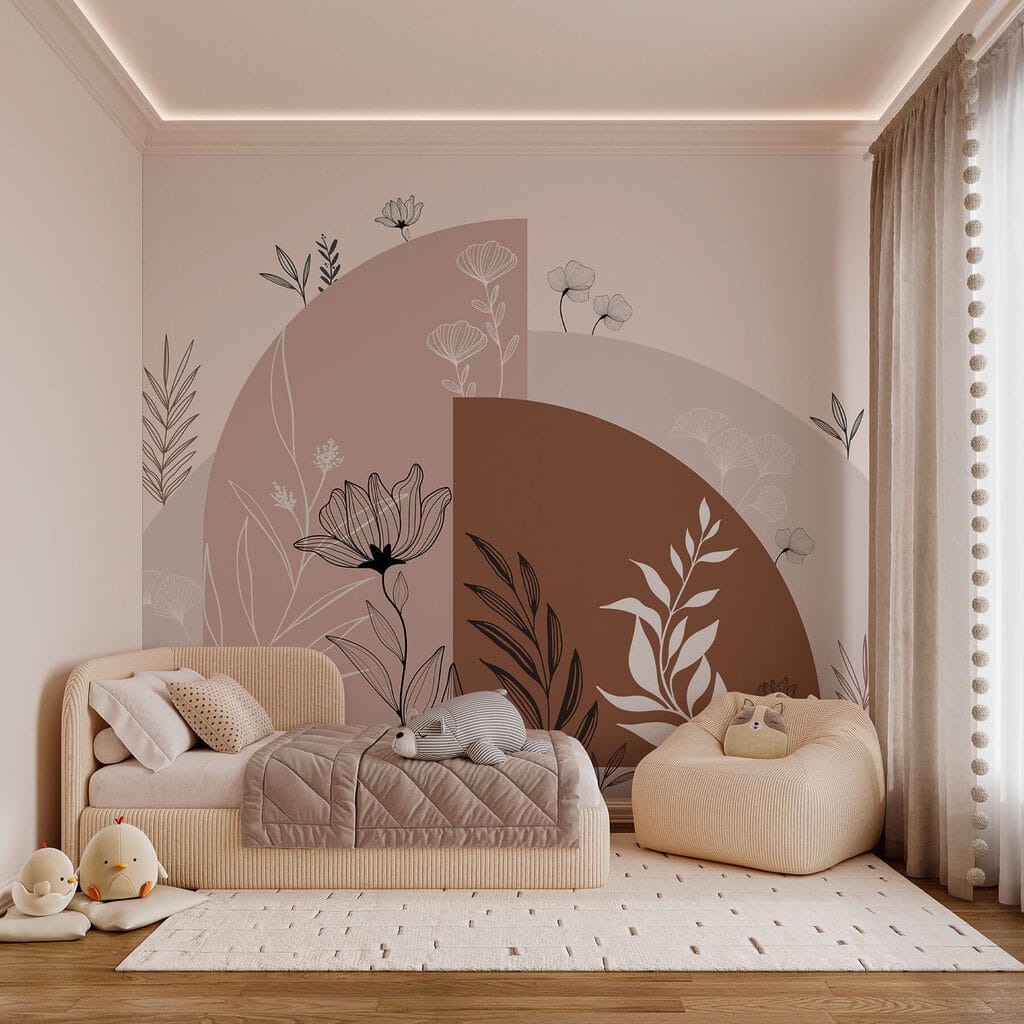Flores sobre formas redondas — interior 3
