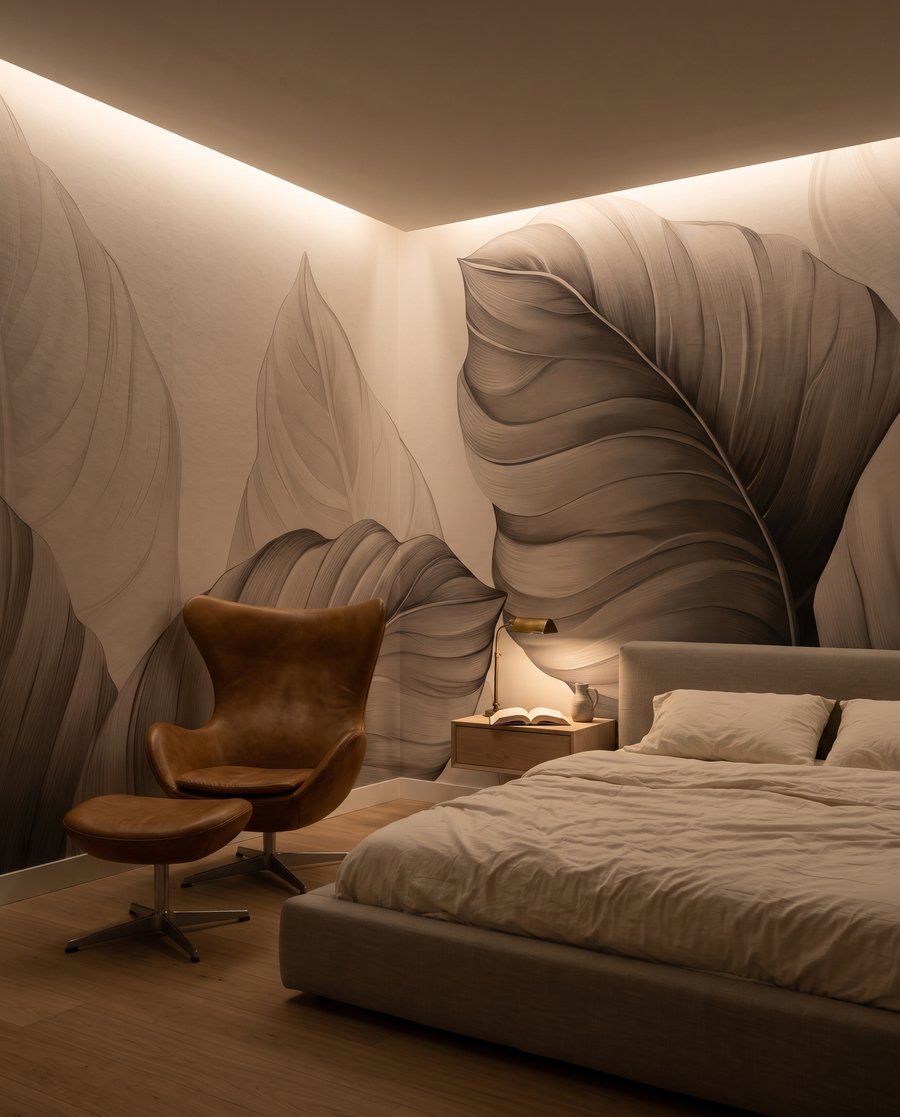 Grandes folhas com veios — interior 4