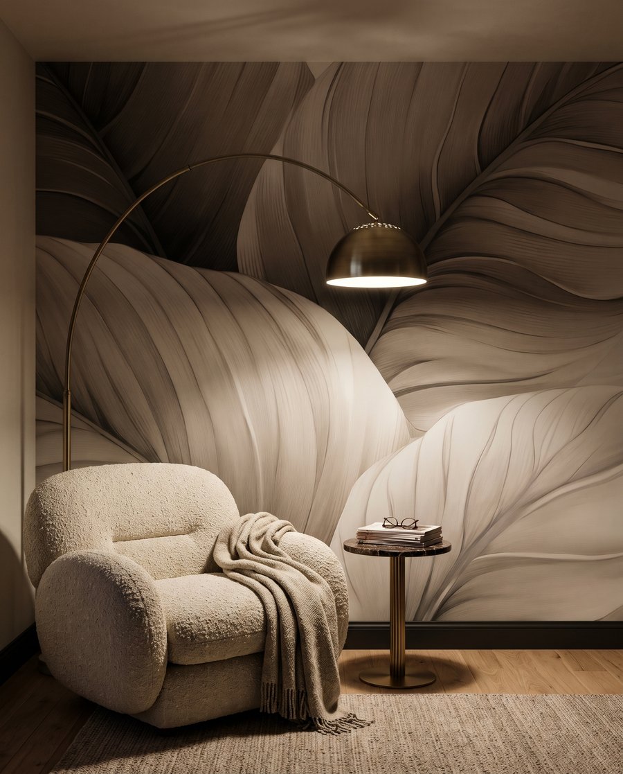Grandes folhas com veios — interior 5