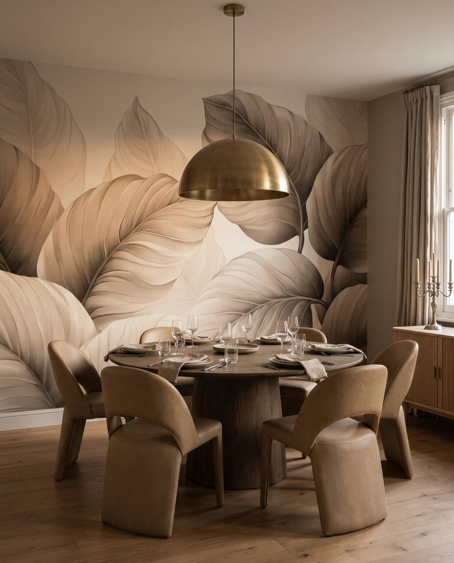 Grandes folhas com veios — interior 7