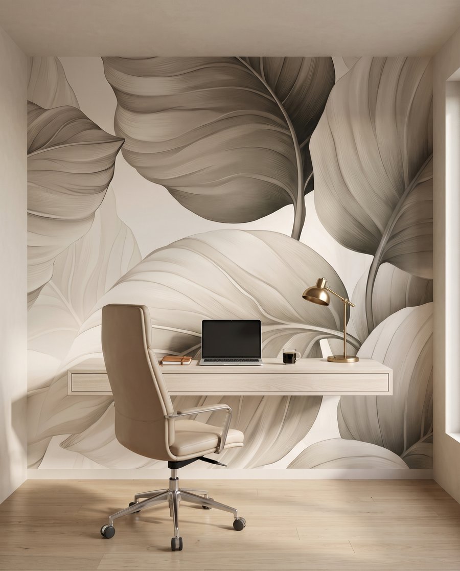 Grandes folhas com veios — interior 8