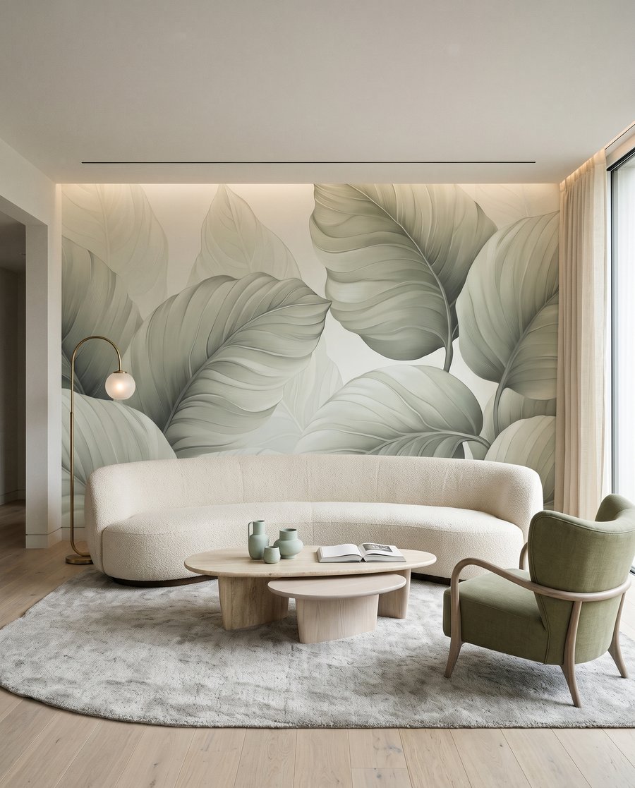 Grandes folhas com veios — interior 2