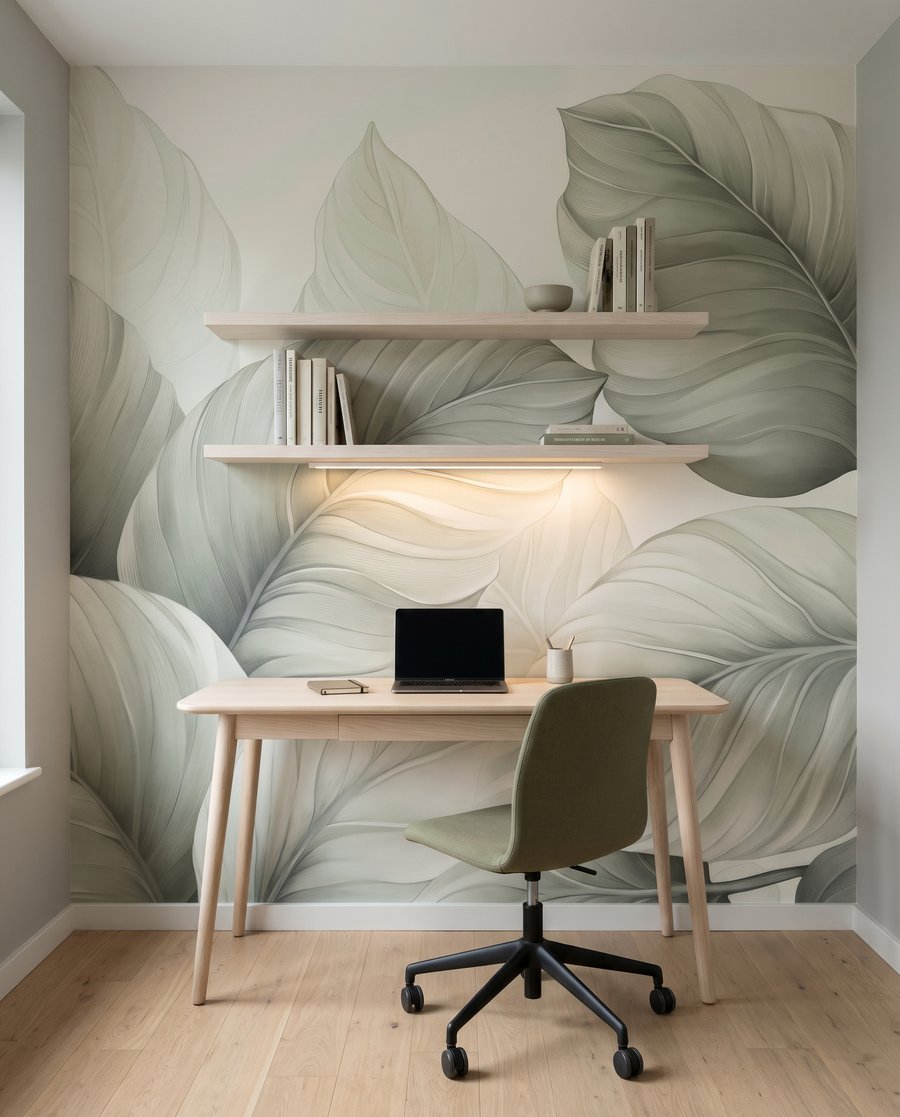 Grandes folhas com veios — interior 7