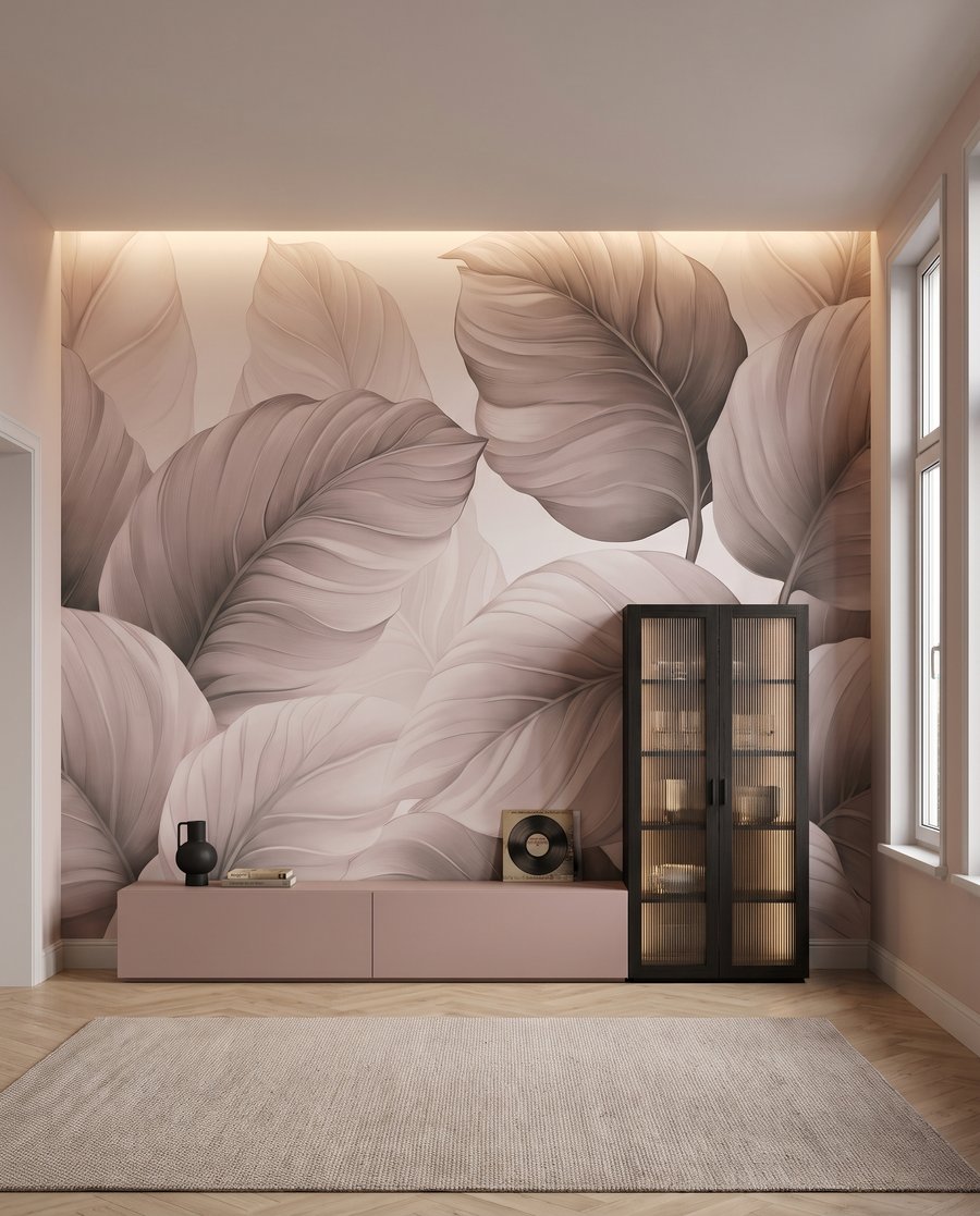 Grandes folhas com veios — interior 1