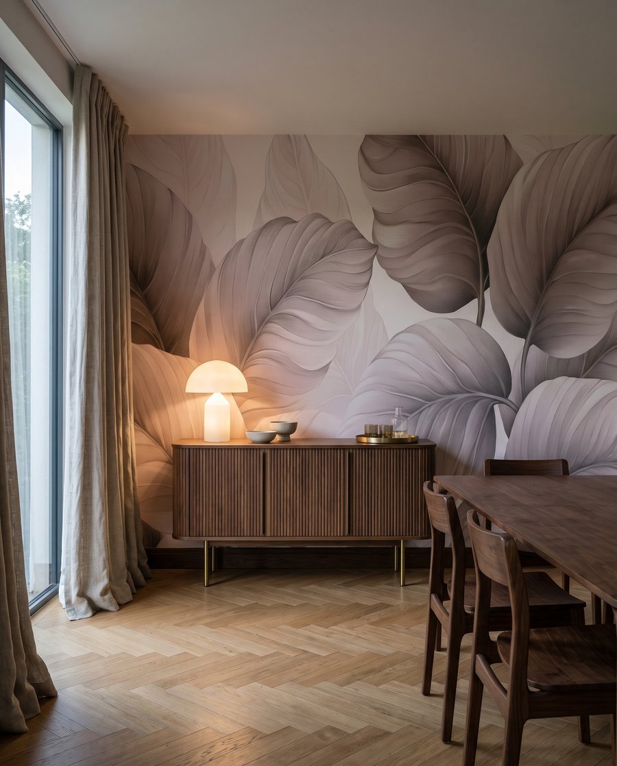 Grandes folhas com veios — interior 5