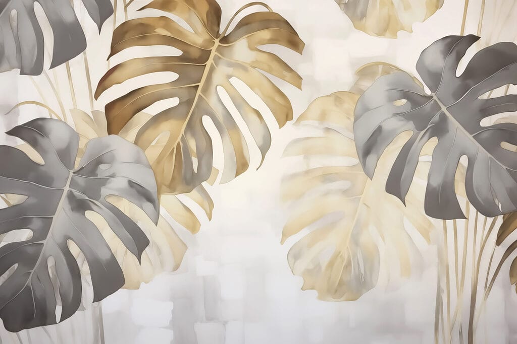 Folhas com aguarela suave — design completo
